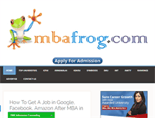Tablet Screenshot of mbafrog.com